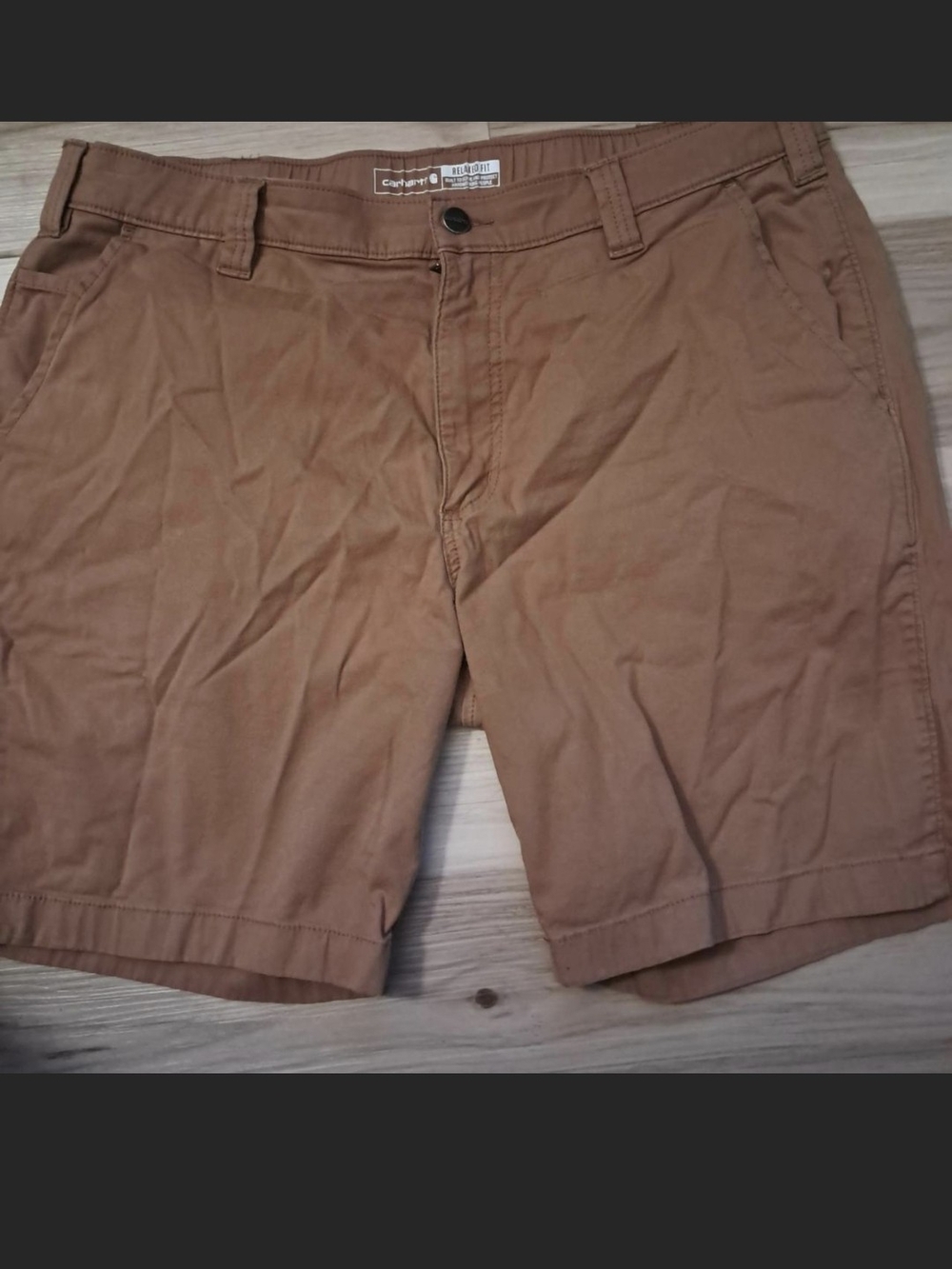 Carhartt Men’s Tan Workwear Flat Front Shorts